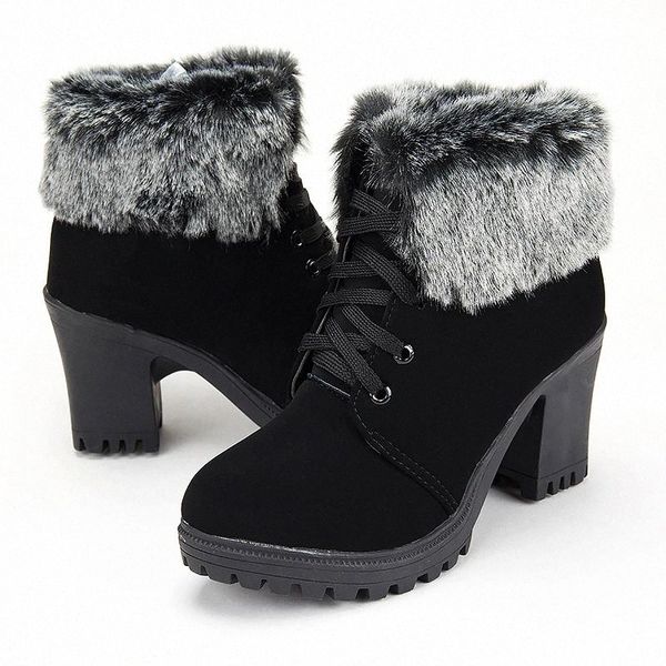fashion ankle boots women shoes platform high heels boots ladies footwear 2020 solid lace-up women snow zapatos de mujer #zn42, Black
fashion ankle boots women shoes platform high heels boots ladies footwear 2020 solid lace-up women snow zapatos de mujer #zn42, Black