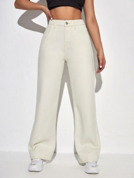 high waist wide leg jeans q87z#, Blue