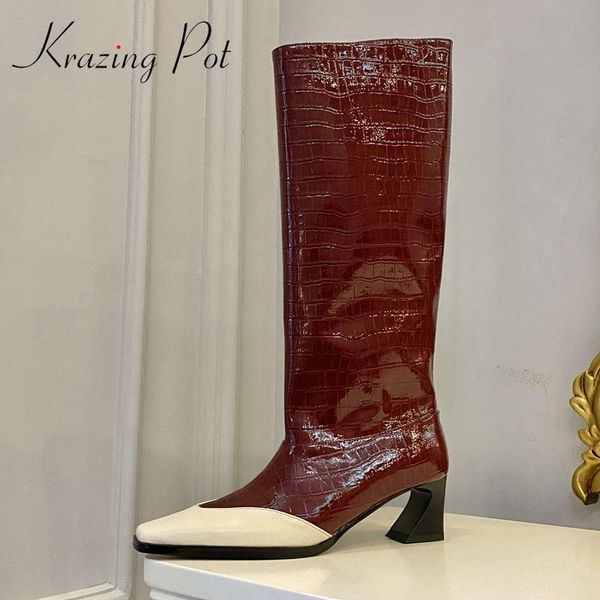 krazing pot cow leather square toe strange high heel western boots mixed colors vintage gladiator fashion knee-high boots l69, Black
krazing pot cow leather square toe strange high heel western boots mixed colors vintage gladiator fashion knee-high boots l69, Black