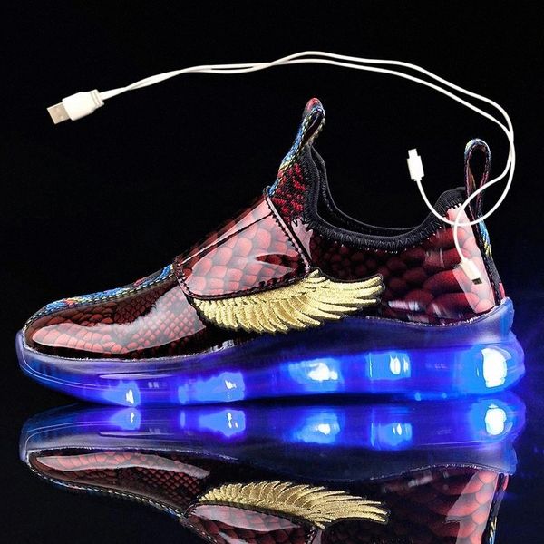 Size 26-37 USB Basket Led Child Shoes with Light Up Kids Luminous Sneakers Children's Glowing Shoe Enfant for Boys #e43Y
Size 26-37 USB Basket Led Child Shoes with Light Up Kids Luminous Sneakers Children's Glowing Shoe Enfant for Boys #e43Y