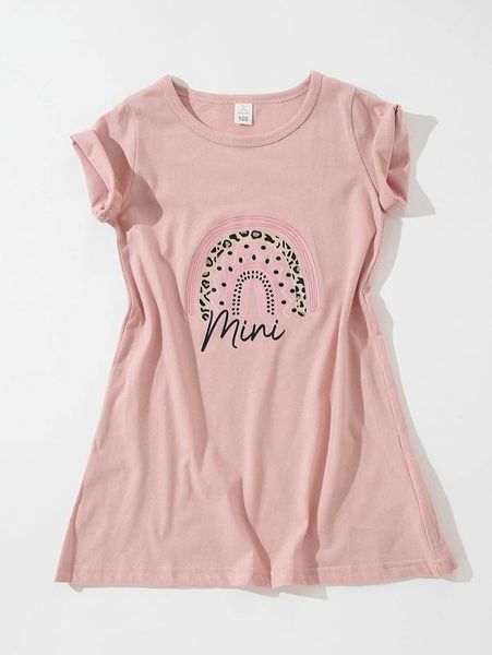 toddler girls 1pc leopard & letter graphic dress she, Red;yellow 
toddler girls 1pc leopard & letter graphic dress she, Red;yellow