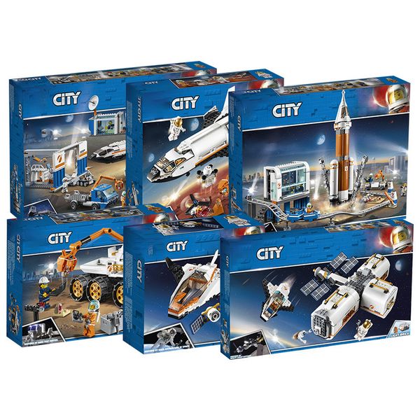 New City Space Rocket Center And Station Building Blocks Brick Education Toys Christmas Gift