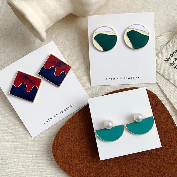 stud geometric oil painting art earrings for women green terrace texture drop glaze round female ear jewelry gifts accessories1, Golden;silver
stud geometric oil painting art earrings for women green terrace texture drop glaze round female ear jewelry gifts accessories1, Golden;silver
