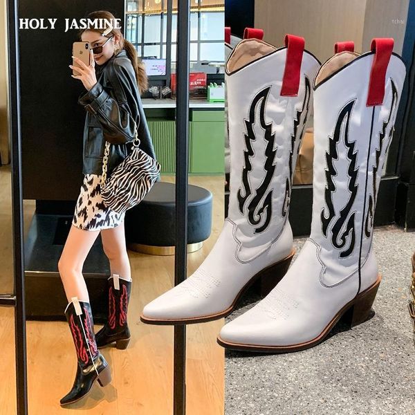boots retro western cowboy for women pointed toe women's shoes brand embossing suede leather mid-calf chunky wedges boot1, Black
boots retro western cowboy for women pointed toe women's shoes brand embossing suede leather mid-calf chunky wedges boot1, Black