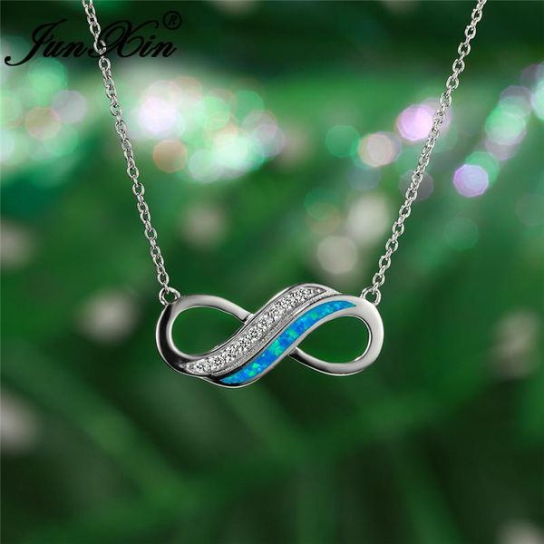 pendant necklaces blue white fire opal necklace love infinity letters for women gold wedding choker zircon party jewelry, Silver
pendant necklaces blue white fire opal necklace love infinity letters for women gold wedding choker zircon party jewelry, Silver