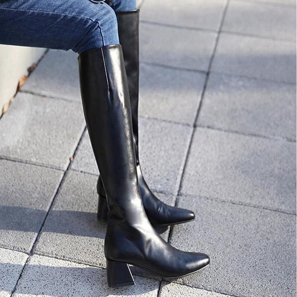 genuine leather high tube autumn round toe thick bottom zipper boots female knight motorcycle boots winter women knee new, Black
genuine leather high tube autumn round toe thick bottom zipper boots female knight motorcycle boots winter women knee new, Black