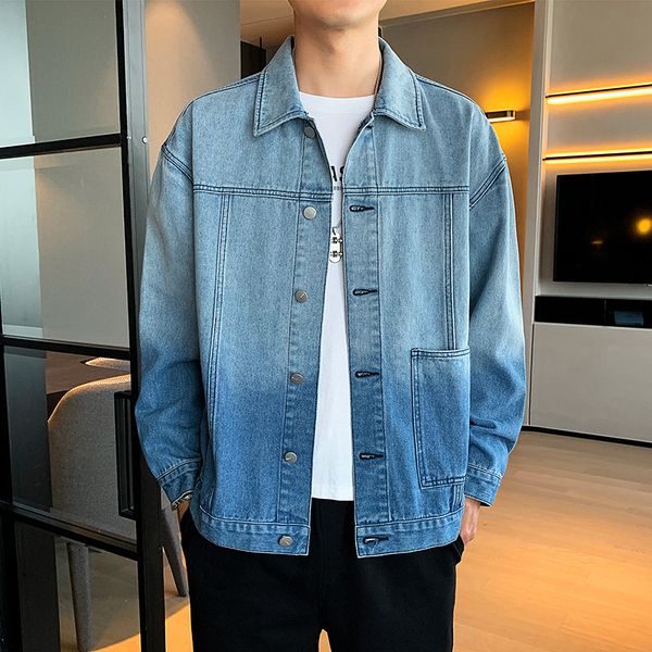 fashion trend brand denim jacket men's casual korean style trendy handsome lapel jacket autumn clothes, Black;brown
fashion trend brand denim jacket men's casual korean style trendy handsome lapel jacket autumn clothes, Black;brown