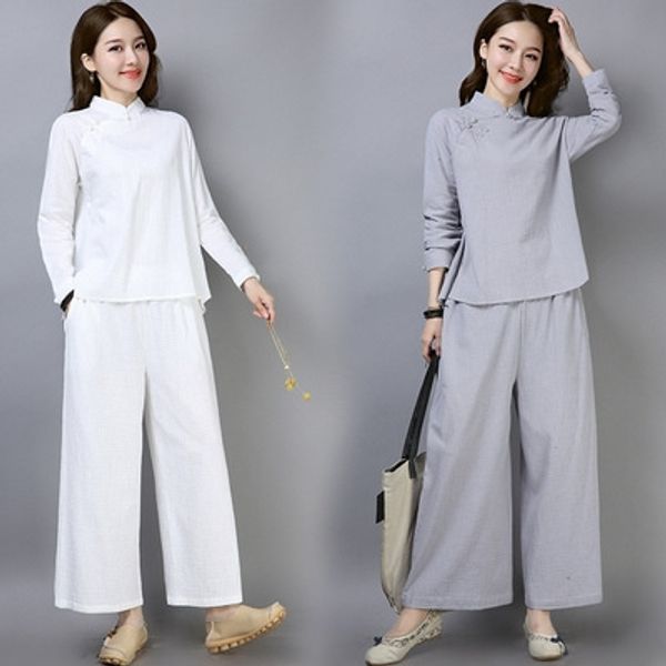 hanfu improved tea clothing linen cotton linen women's autumn cotton and linenchinese style literary zen householder suit women kjzij, Gray
hanfu improved tea clothing linen cotton linen women's autumn cotton and linenchinese style literary zen householder suit women kjzij, Gray