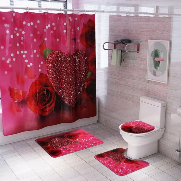 bath accessory set 4 pcs romantic bathroom shower curtain toilet waterproof cover mat home decor
bath accessory set 4 pcs romantic bathroom shower curtain toilet waterproof cover mat home decor