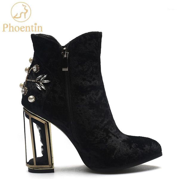 boots phoentin crystal flower studded ankle pearl metal fretwork super high heels beautiful zipper women red shoes ft2701, Black
boots phoentin crystal flower studded ankle pearl metal fretwork super high heels beautiful zipper women red shoes ft2701, Black