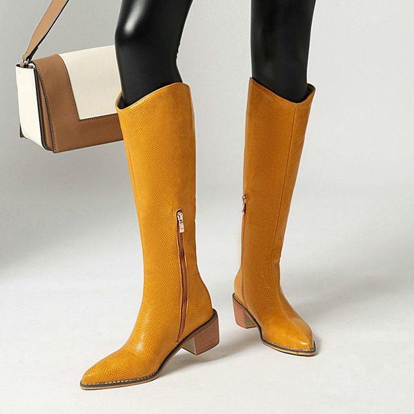 boots fashion zipper western women pu leather winter knee high ladies pointed toe thick heel autumn long size 34-45, Black
boots fashion zipper western women pu leather winter knee high ladies pointed toe thick heel autumn long size 34-45, Black