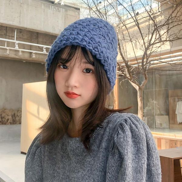 new arrive winter cute gentle women soft cotton warm fashion panama style cold-proof thick yarn hand twist knitted bucket hat, Blue;gray
new arrive winter cute gentle women soft cotton warm fashion panama style cold-proof thick yarn hand twist knitted bucket hat, Blue;gray