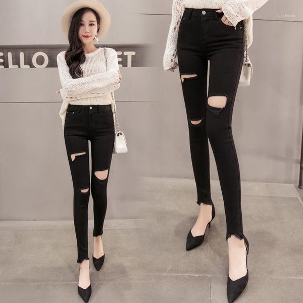 women's jeans stretch denim womens cut high waisted ankle- length skinny hole pencil pants1, Blue
women's jeans stretch denim womens cut high waisted ankle- length skinny hole pencil pants1, Blue