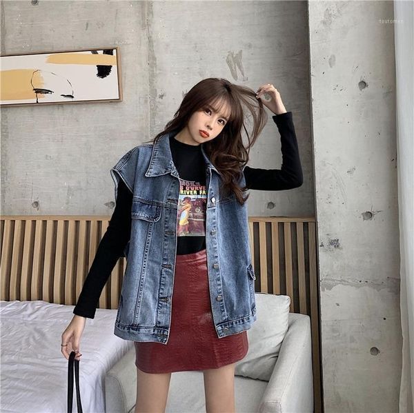 denim vest women's loose-fitting b-sleeve-shoulder-wearing vest sherpa jacket womens jackets single breasted1, Black;white
denim vest women's loose-fitting b-sleeve-shoulder-wearing vest sherpa jacket womens jackets single breasted1, Black;white