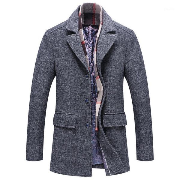 2021 men's woolen coat trench thick cashmere fashionable lapel scarf collar jacket mid-length woolen windbreaker jacket men coat1, Black
2021 men's woolen coat trench thick cashmere fashionable lapel scarf collar jacket mid-length woolen windbreaker jacket men coat1, Black