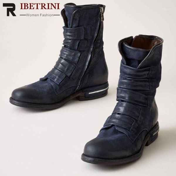ribetrini retro wholesale women buckle zipper mid calf shoes women round toe med heel boots casual daily boots1, Black
ribetrini retro wholesale women buckle zipper mid calf shoes women round toe med heel boots casual daily boots1, Black