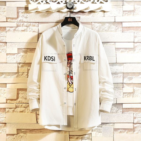 2021 brand spring autumn black hip hop streetwear patchwork long sleeves new collar korea style shirt for men's clothing gtts, White;black
2021 brand spring autumn black hip hop streetwear patchwork long sleeves new collar korea style shirt for men's clothing gtts, White;black