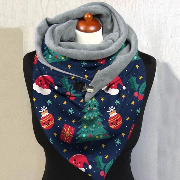 40#Scarves Multi-Purpose Shawl Scarf Autumn Winter Cashmere Cute Christmas Printing Gift Shawl Scarf Casual Warm Women, Blue;gray
40#Scarves Multi-Purpose Shawl Scarf Autumn Winter Cashmere Cute Christmas Printing Gift Shawl Scarf Casual Warm Women, Blue;gray