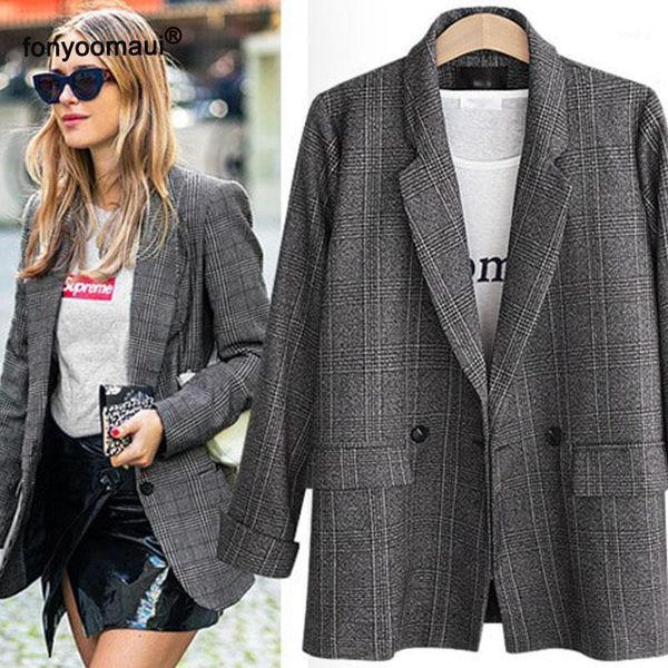 large size autumn new fashion office lady plaid blazers double-breasted casual lattice suits jacket coats for women xl-5xl1, White;black
large size autumn new fashion office lady plaid blazers double-breasted casual lattice suits jacket coats for women xl-5xl1, White;black