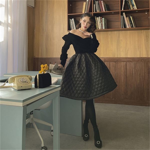 2021 le palais vintage original autumn new black high waist at the height thick knee all-match elegant fashion dress of ball skirts eusg
2021 le palais vintage original autumn new black high waist at the height thick knee all-match elegant fashion dress of ball skirts eusg