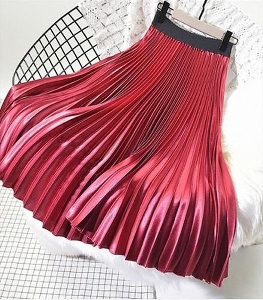 2020 fashion autumn women satin skirt pink white long pleated skirts womens saias midi faldas vintage women midi skirt, Black
2020 fashion autumn women satin skirt pink white long pleated skirts womens saias midi faldas vintage women midi skirt, Black