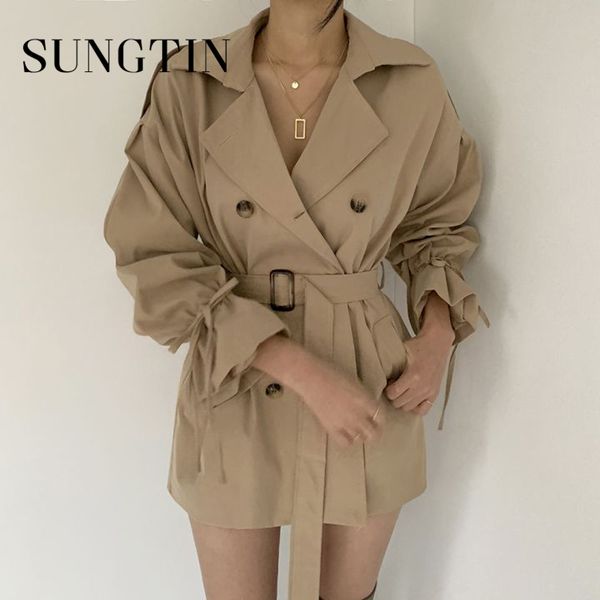 sungtin short black trench coat for women new arrival autumn trumpet sleeve all match outwear chic casual female khaki 2020 1026, Tan;black
sungtin short black trench coat for women new arrival autumn trumpet sleeve all match outwear chic casual female khaki 2020 1026, Tan;black