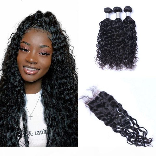 water wave lace closure with 3 bundles human hair weft cambodian virgin hair bundles with 4x4 closure, Black;brown
water wave lace closure with 3 bundles human hair weft cambodian virgin hair bundles with 4x4 closure, Black;brown