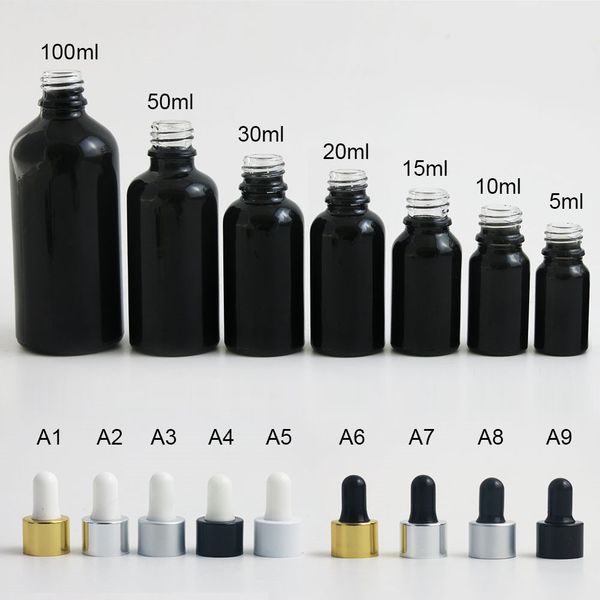20 x shinny black glass empty essential oil parfum e liquid pipette dropper bottle 10 15 20 30 50 100 ml gold black silver cap 201014
20 x shinny black glass empty essential oil parfum e liquid pipette dropper bottle 10 15 20 30 50 100 ml gold black silver cap 201014