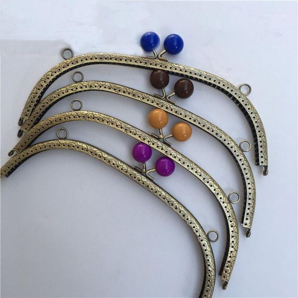 diy big size 24.5cm colorful candy ball kiss buckle knurling arc handbag metal clasp purse frame 10pcs/lot1, Black
diy big size 24.5cm colorful candy ball kiss buckle knurling arc handbag metal clasp purse frame 10pcs/lot1, Black