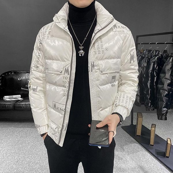 men's down & parkas 2021 winter trend printing stand-up collar jacket male white duck, Black
men's down & parkas 2021 winter trend printing stand-up collar jacket male white duck, Black