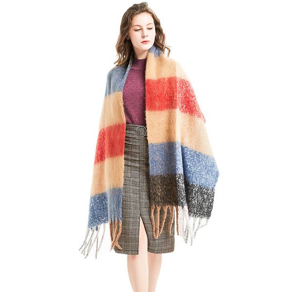 2020 autumn winter braid tassel wrap scarves shawls contrast color scarves neckerchief for women fashion accessories gift drop ship, Blue;gray
2020 autumn winter braid tassel wrap scarves shawls contrast color scarves neckerchief for women fashion accessories gift drop ship, Blue;gray