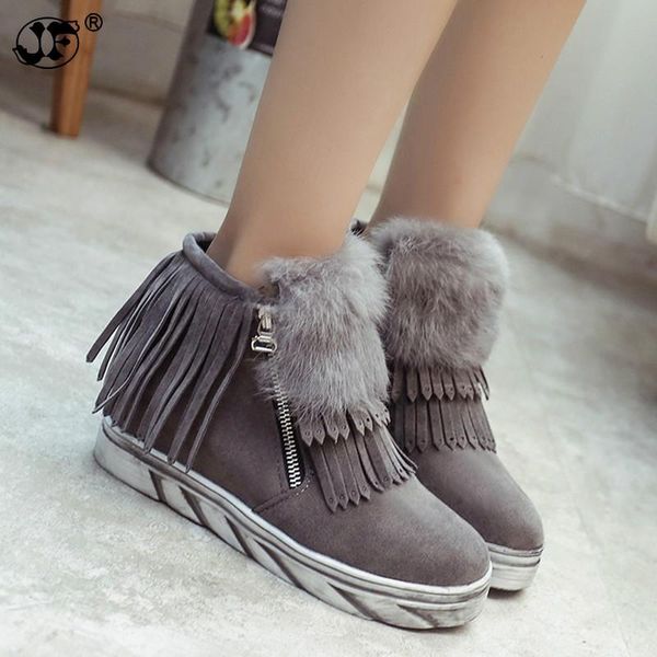 boots winter women's shoes woman flat with increased platform fringe ankle zipper warm plush 869, Black
boots winter women's shoes woman flat with increased platform fringe ankle zipper warm plush 869, Black