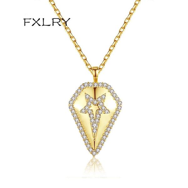 chains fxlry personality gold-color cubic zircon pentagonal long link chain pendant necklace fashion jewelry, Silver
chains fxlry personality gold-color cubic zircon pentagonal long link chain pendant necklace fashion jewelry, Silver