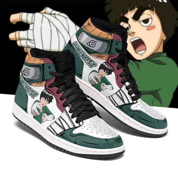 rock lee sho unken fist costume anime sneakers, Black