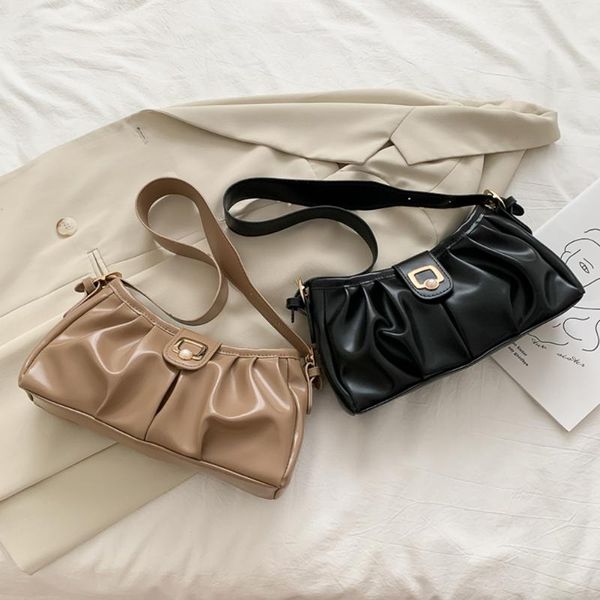 retro pleated women handbags lassic elegant crossbody shoulder bag pu solid color shoulder cunderarm bag travel clutch
retro pleated women handbags lassic elegant crossbody shoulder bag pu solid color shoulder cunderarm bag travel clutch