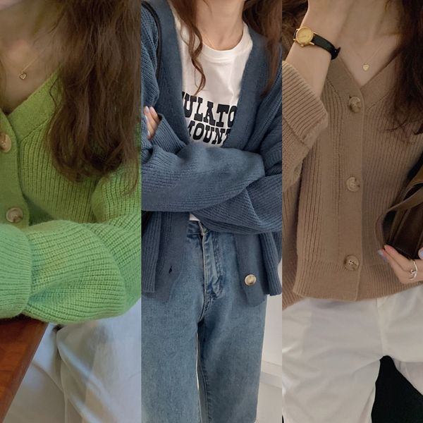 autumn and winter 2020 coat sweater korean chic sweet temperamentage reductionloose and thickened single breasted v-neck short sweater coat, White;black
autumn and winter 2020 coat sweater korean chic sweet temperamentage reductionloose and thickened single breasted v-neck short sweater coat, White;black