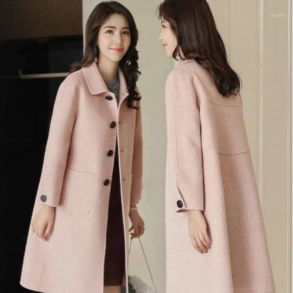 2020 autumn winter women korean slim middi length wool blend coat female cashmere woolen streetwear outerwear abrigos mujer r1661, Black
2020 autumn winter women korean slim middi length wool blend coat female cashmere woolen streetwear outerwear abrigos mujer r1661, Black