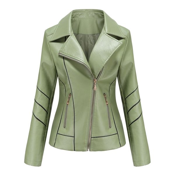 mustard green spring autumn turn-down collar black leather jacket elegant faux leather jackets women moto biker pu outwear 210201
mustard green spring autumn turn-down collar black leather jacket elegant faux leather jackets women moto biker pu outwear 210201