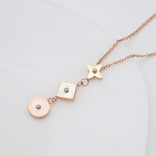 rose gold plated titanium steel cute square leaf clover pendant necklace jewelry for women gift, Silver
rose gold plated titanium steel cute square leaf clover pendant necklace jewelry for women gift, Silver