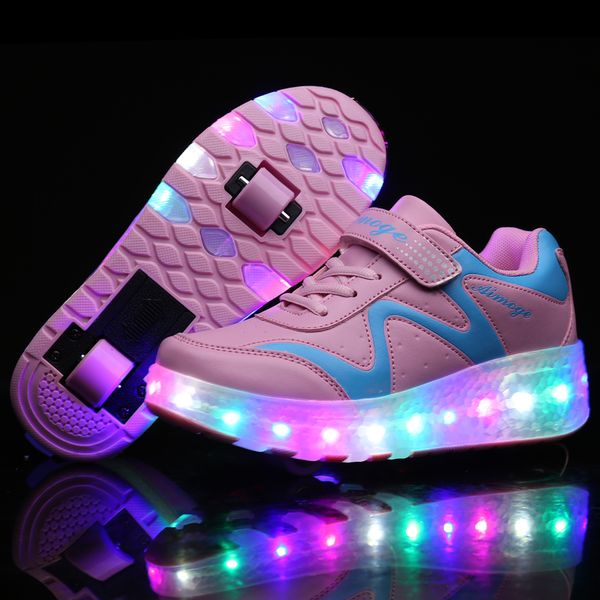 kids with children glowing sneakers led wheels light boy girl roller skate casual shoes zapatillas zapatos con rueda, Black
kids with children glowing sneakers led wheels light boy girl roller skate casual shoes zapatillas zapatos con rueda, Black