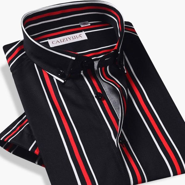100% cotton men's short sleeve dress shirt summer new fashion striped men shirt button-down neck classic business casual, White;black
100% cotton men's short sleeve dress shirt summer new fashion striped men shirt button-down neck classic business casual, White;black