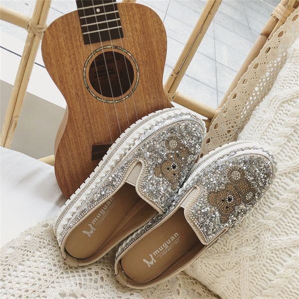 fashion flat diamond sports casual platform vulcanized outdoor round head women wedge summer shoes y200424, Black
fashion flat diamond sports casual platform vulcanized outdoor round head women wedge summer shoes y200424, Black