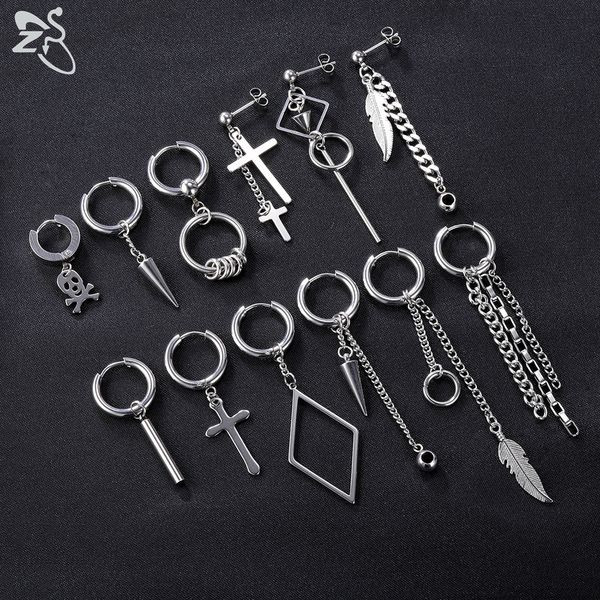 zs 12 pcs/set korean kpop drop earrings cross geometric pendant earring stainless steel tassel earring chic accessories, Silver
zs 12 pcs/set korean kpop drop earrings cross geometric pendant earring stainless steel tassel earring chic accessories, Silver