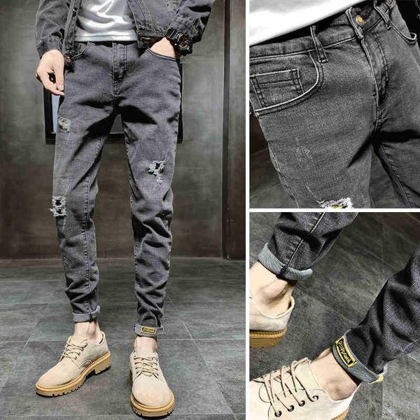 wholesale 2020 fashion men's spirit boy brand denim jeans men's korean all-match slim students feet pants ripped casual trousers, Blue
wholesale 2020 fashion men's spirit boy brand denim jeans men's korean all-match slim students feet pants ripped casual trousers, Blue