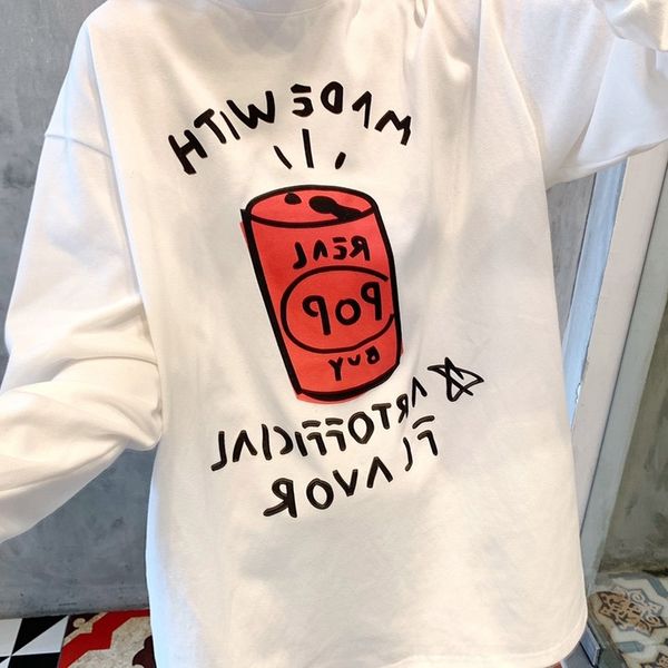 fm140 new ins fashion loose hop autumn pullover pullover pullovert-shirt pulloverpure cotton hip medium round length neck long sleeve t-s, White
fm140 new ins fashion loose hop autumn pullover pullover pullovert-shirt pulloverpure cotton hip medium round length neck long sleeve t-s, White