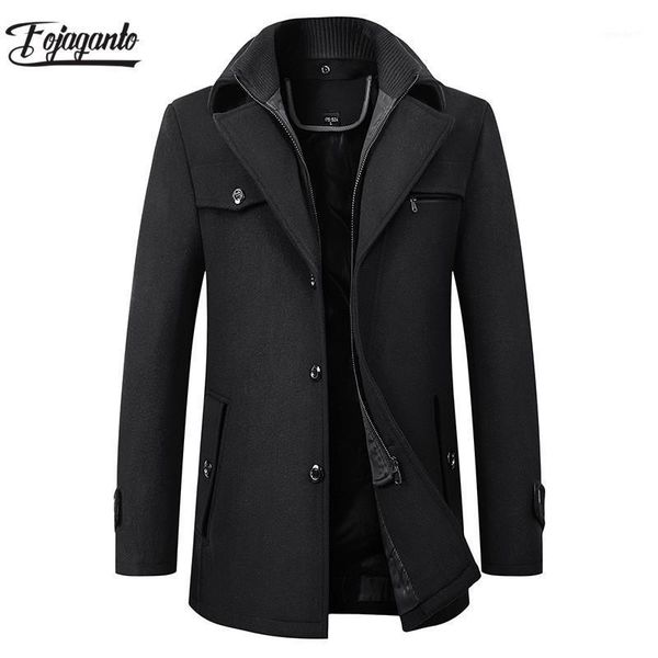 men's wool & blends fojaganto winter men solid blend coats fashion brand long coat double collar thick overcoat male1, Black
men's wool & blends fojaganto winter men solid blend coats fashion brand long coat double collar thick overcoat male1, Black