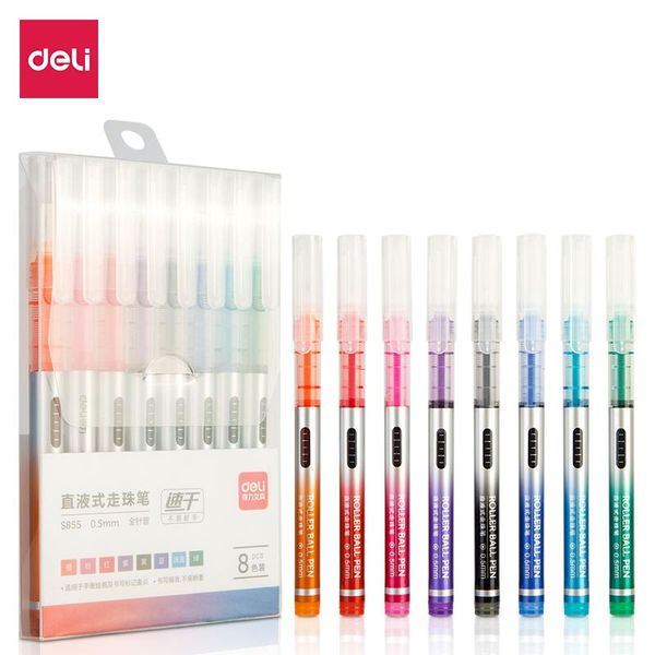 gel pens deli colored pen ink 8 color roller ball 0.5mm fast dry office school mark writing stationery gift cute s85
gel pens deli colored pen ink 8 color roller ball 0.5mm fast dry office school mark writing stationery gift cute s85