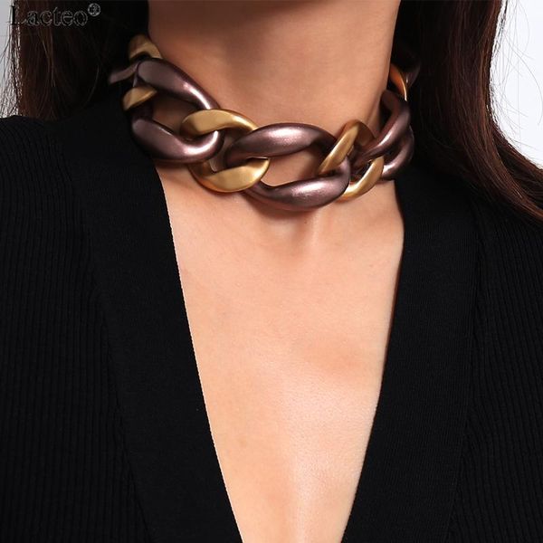 lacteo punk 2 color thick chunky chain choker necklace for women 2020 necklace jewelry hip hop short collar chain charm, Golden;silver
lacteo punk 2 color thick chunky chain choker necklace for women 2020 necklace jewelry hip hop short collar chain charm, Golden;silver