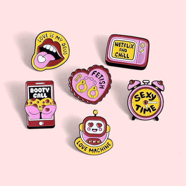 pink yellow enamel tv robot clock lips butt heart badge custom brooches lapel jeans shirt bag fashion gift, Gray
pink yellow enamel tv robot clock lips butt heart badge custom brooches lapel jeans shirt bag fashion gift, Gray