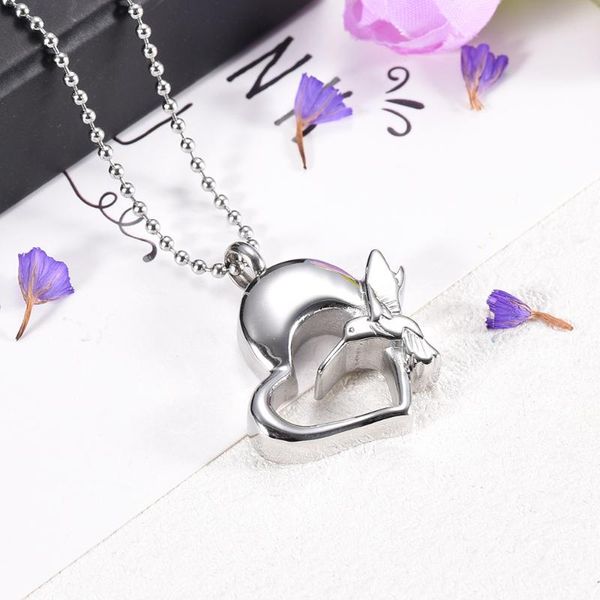 pendant necklaces cmj9319 hummingbird heart charm stainless steel urn necklace for ashes keepsake cremation jewelry, Silver
pendant necklaces cmj9319 hummingbird heart charm stainless steel urn necklace for ashes keepsake cremation jewelry, Silver